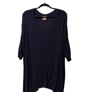 Laurie Felt Navy Blue Women's Dolman Sleeve Top New